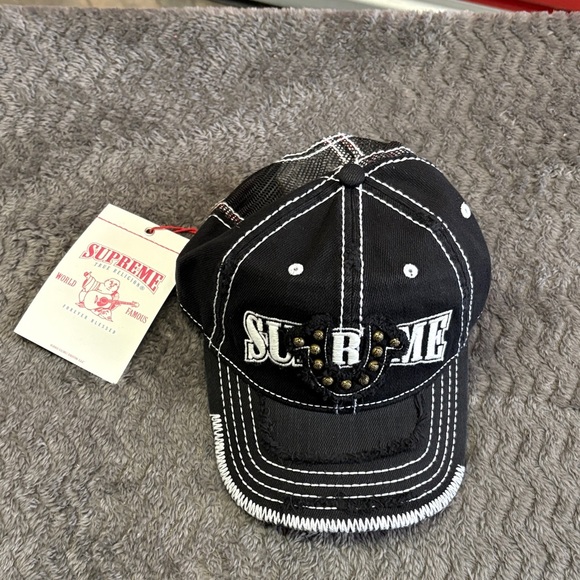 Supreme true religion Black and White 6- panel hat NWT
